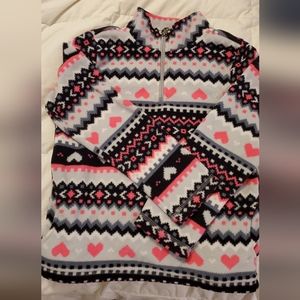 Pullover Heart Fleece Sweater